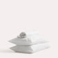 Sateen Stripe Flat Sheet Set - White - Ocoza