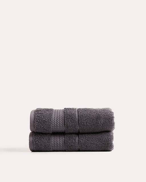 Spa Cotton Bathrobe Set 3 pcs - Dark Grey - Ocoza