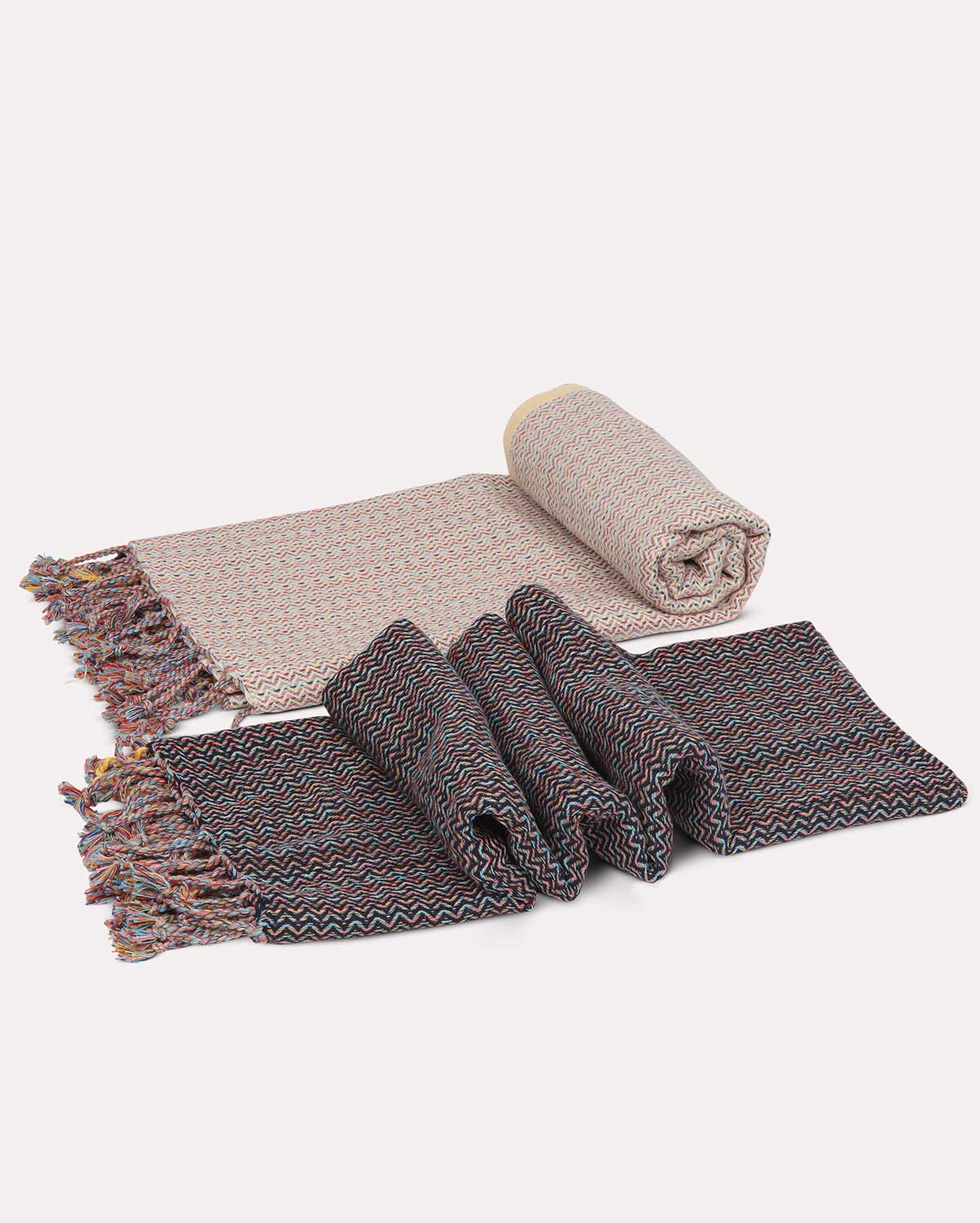 Textured Cotton Peshtemal Towel Bundle