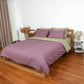 Reversible Percale Duvet Cover- Sage Green & Lilac