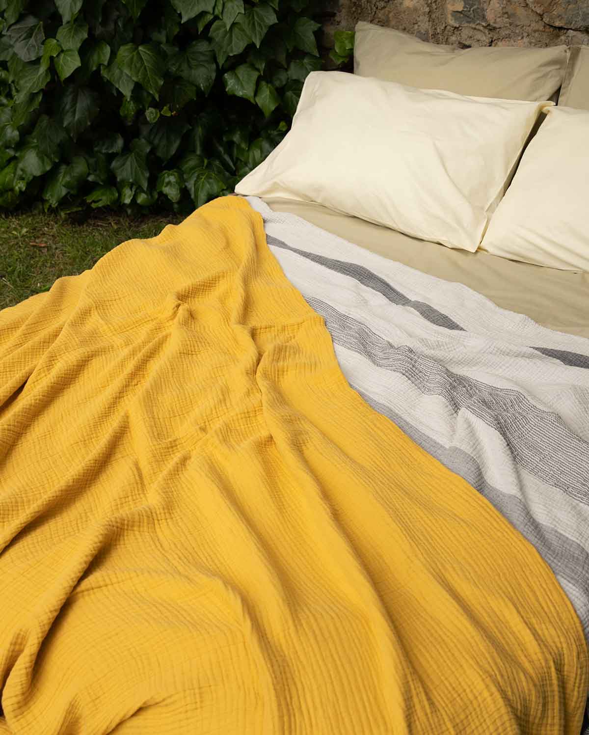 Mollis Muslin Cotton Blanket - Saffron