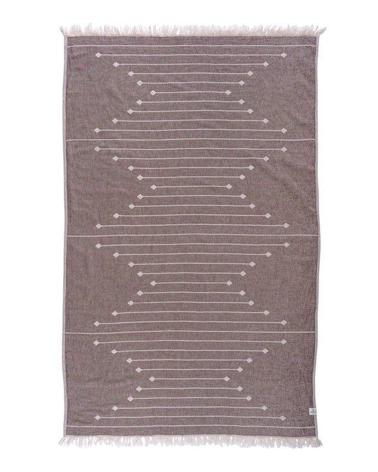 Cotton Southwestern Peshtemal Towel - Wine