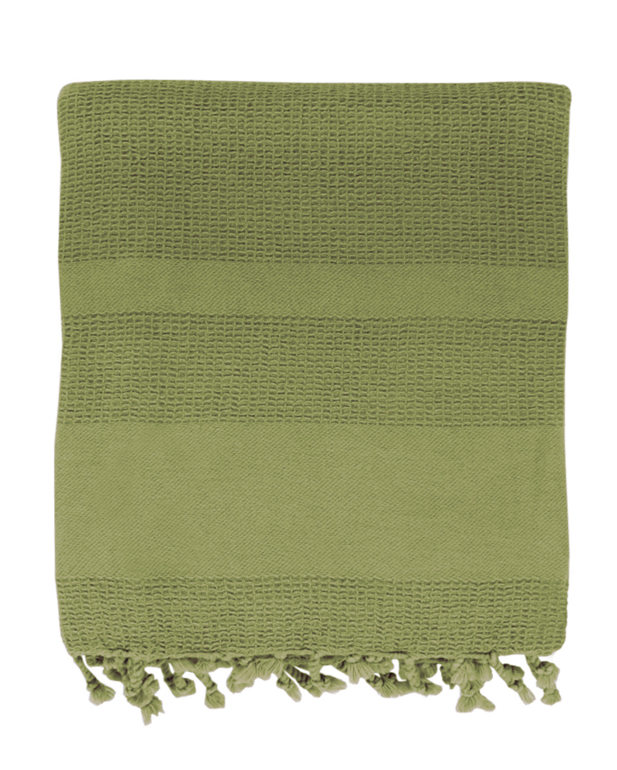 Stone Cotton Throw - Green