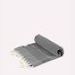 Stripes Handwoven Beach Towel - Grey