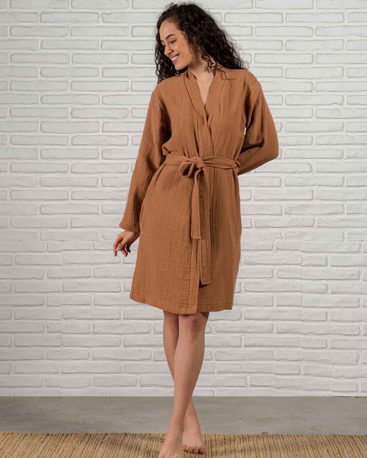 Muslin Cotton Bathrobe - Sunset