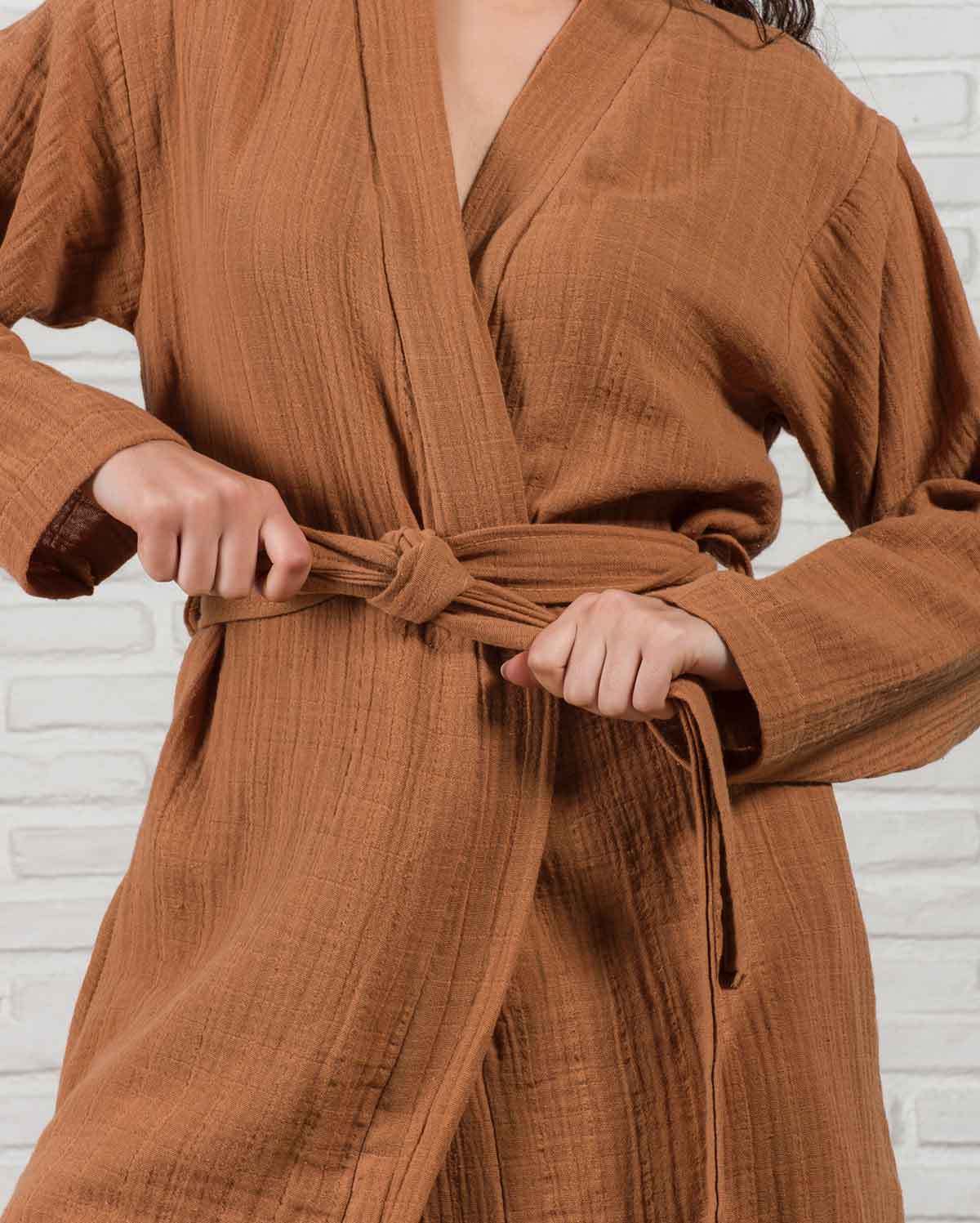 Muslin Cotton Bathrobe - Sunset