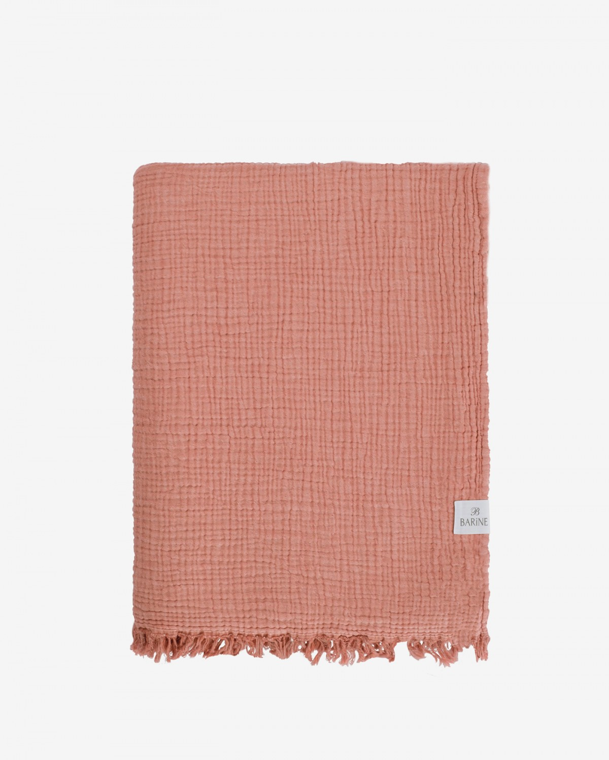 Cocoon Muslin Cotton Throw - Apricot & Ginger Snap