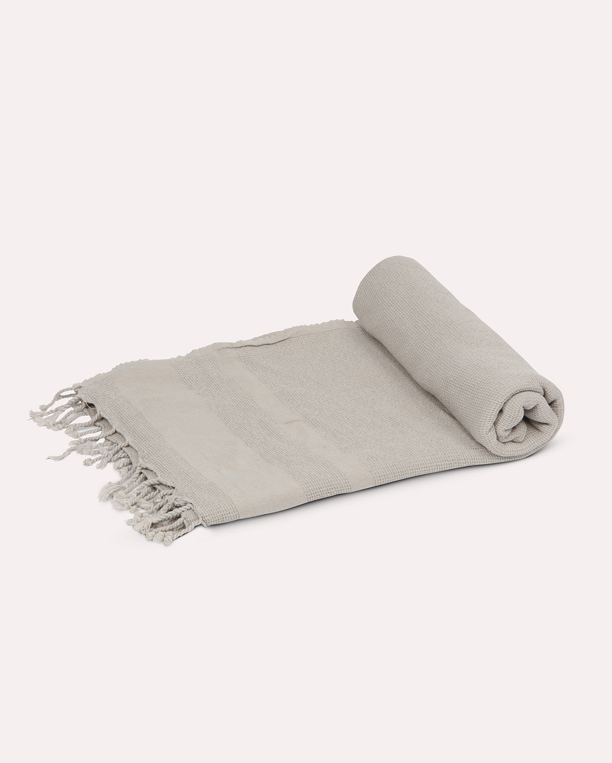 Stone Cotton Throw - Beige