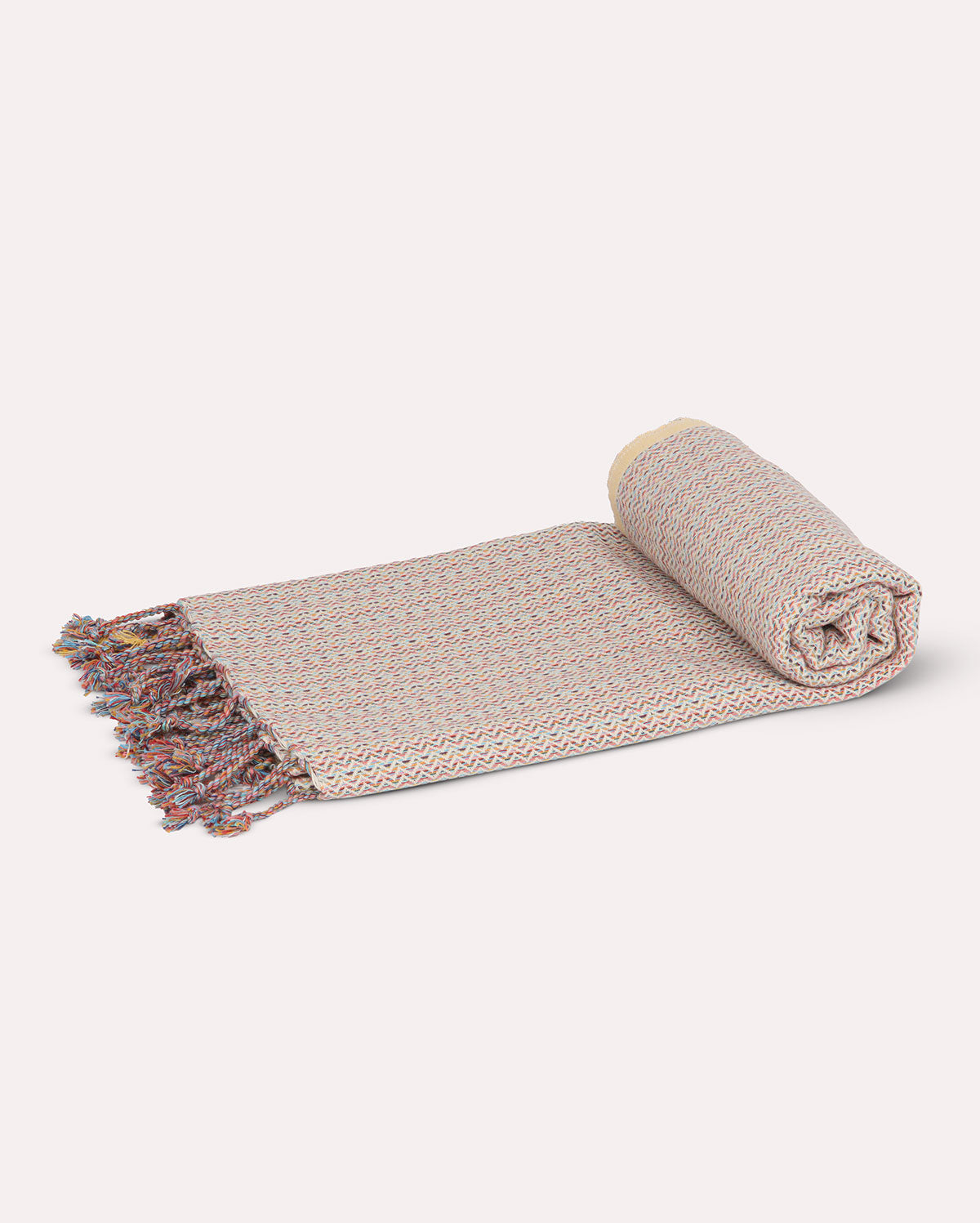 Cotton Meander Peshtemal Towel - Ecru