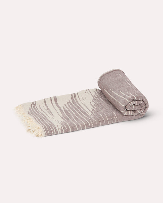 Cotton Monochrome Peshtemal Towel - Wine