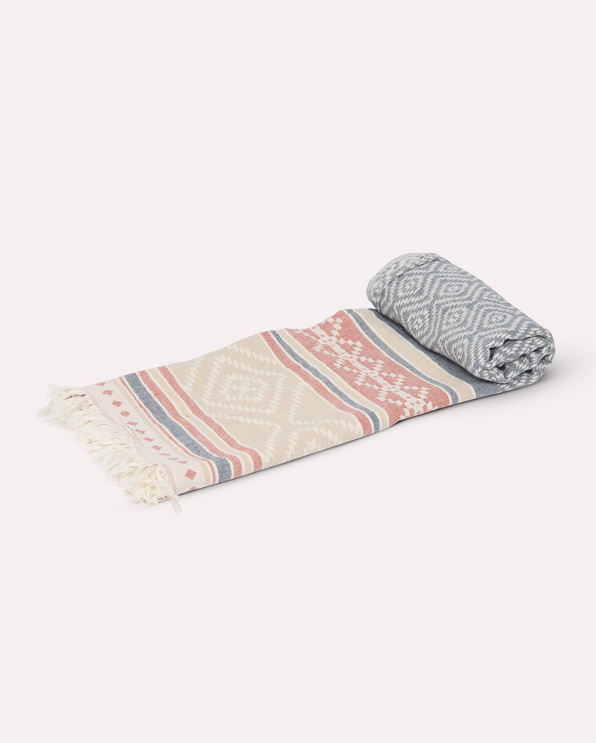 Cotton Ethnic Peshtemal Towel - Navy Blue