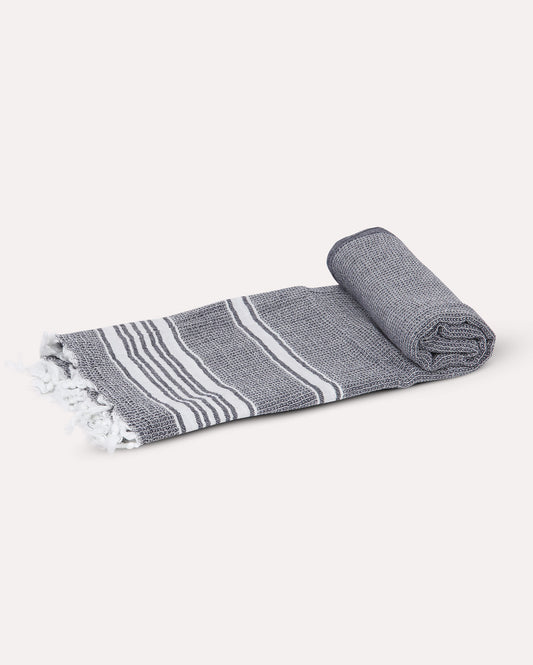 Recycled Cotton Peshtemal Towel - Navy Blue