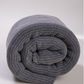 Stonewashed Cotton Terry Bedspread- Anthracite
