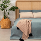 Buhur Cotton Throw - Beige & Black