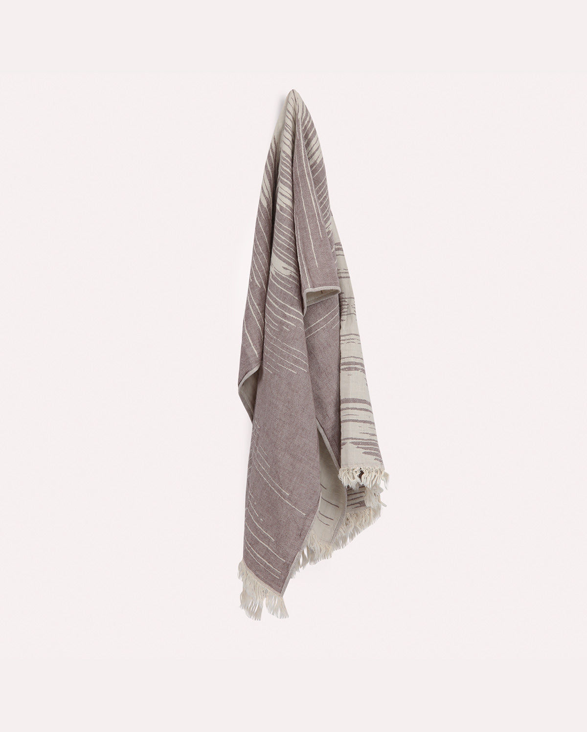 Cotton Monochrome Peshtemal Towel - Wine