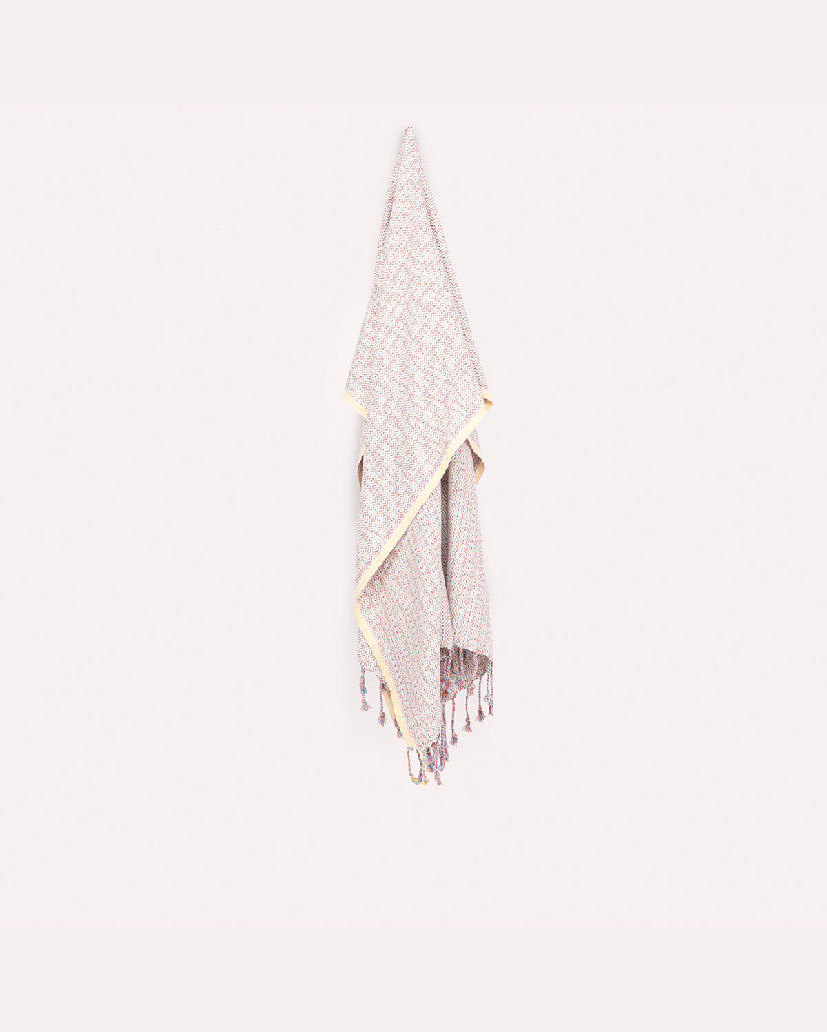 Cotton Meander Peshtemal Towel - Ecru