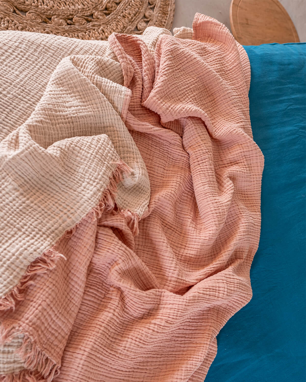 Cocoon Muslin Cotton Blanket- Canyon & Sand