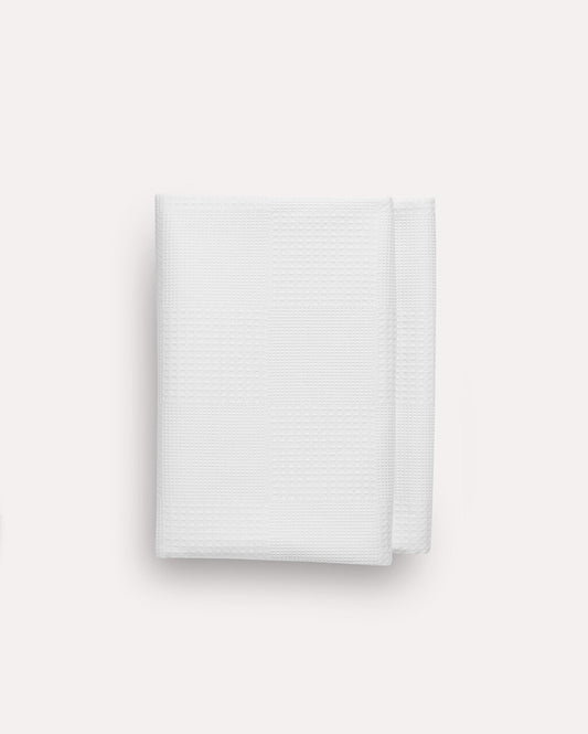 Santorini Cotton Blanket - White - Ocoza