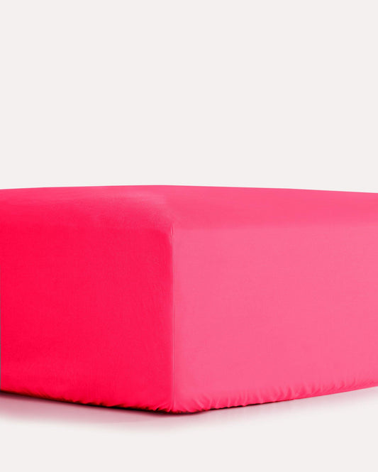 Lavish Sateen Fitted Sheet - Fushia - Ocoza