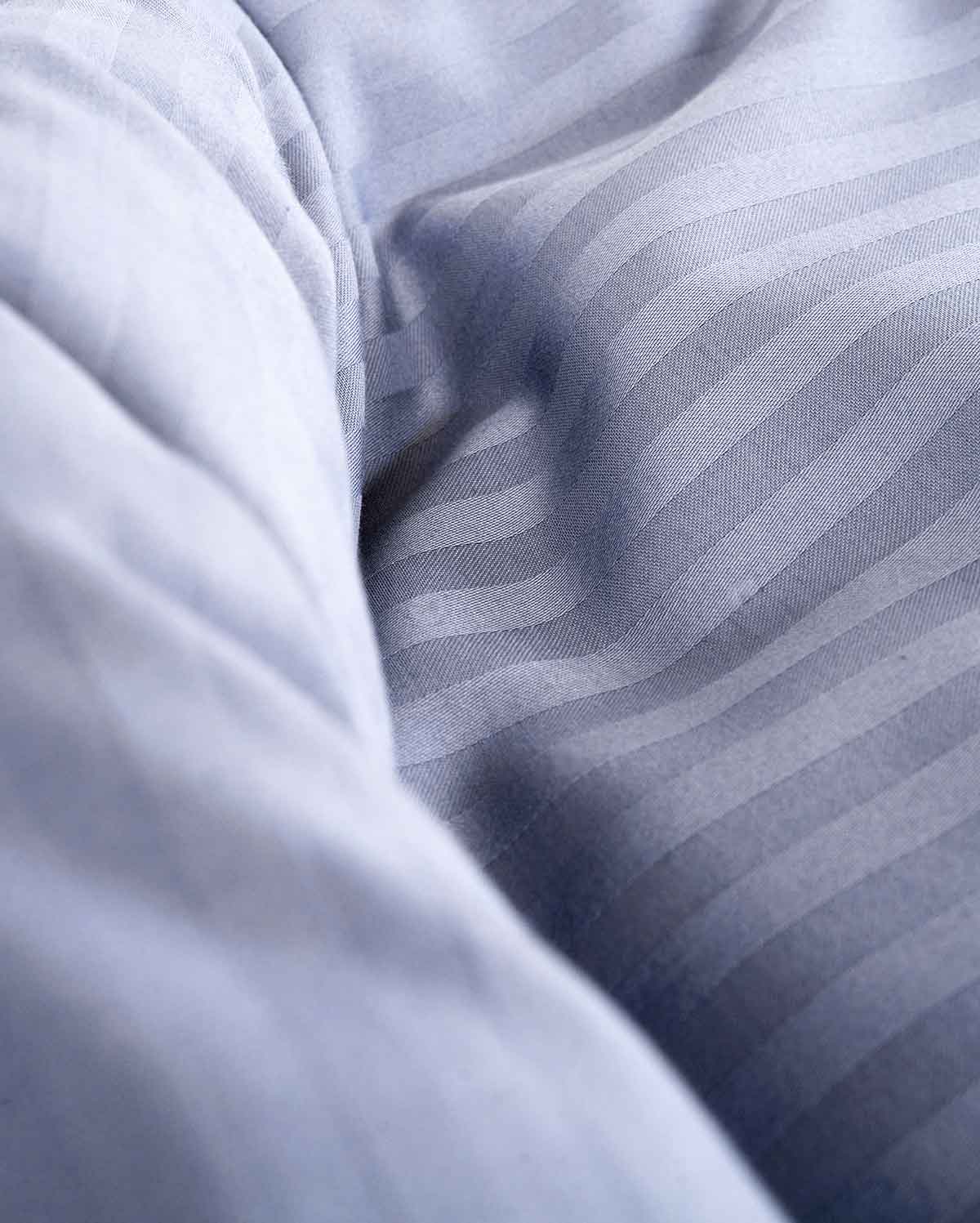 Sateen Stripe - Duvet Cover Set - Dark Grey