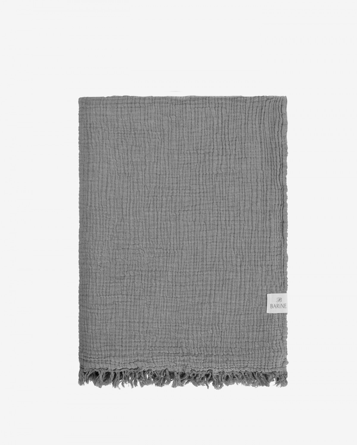 Cocoon Muslin Cotton Throw - Dark Grey & Light Grey