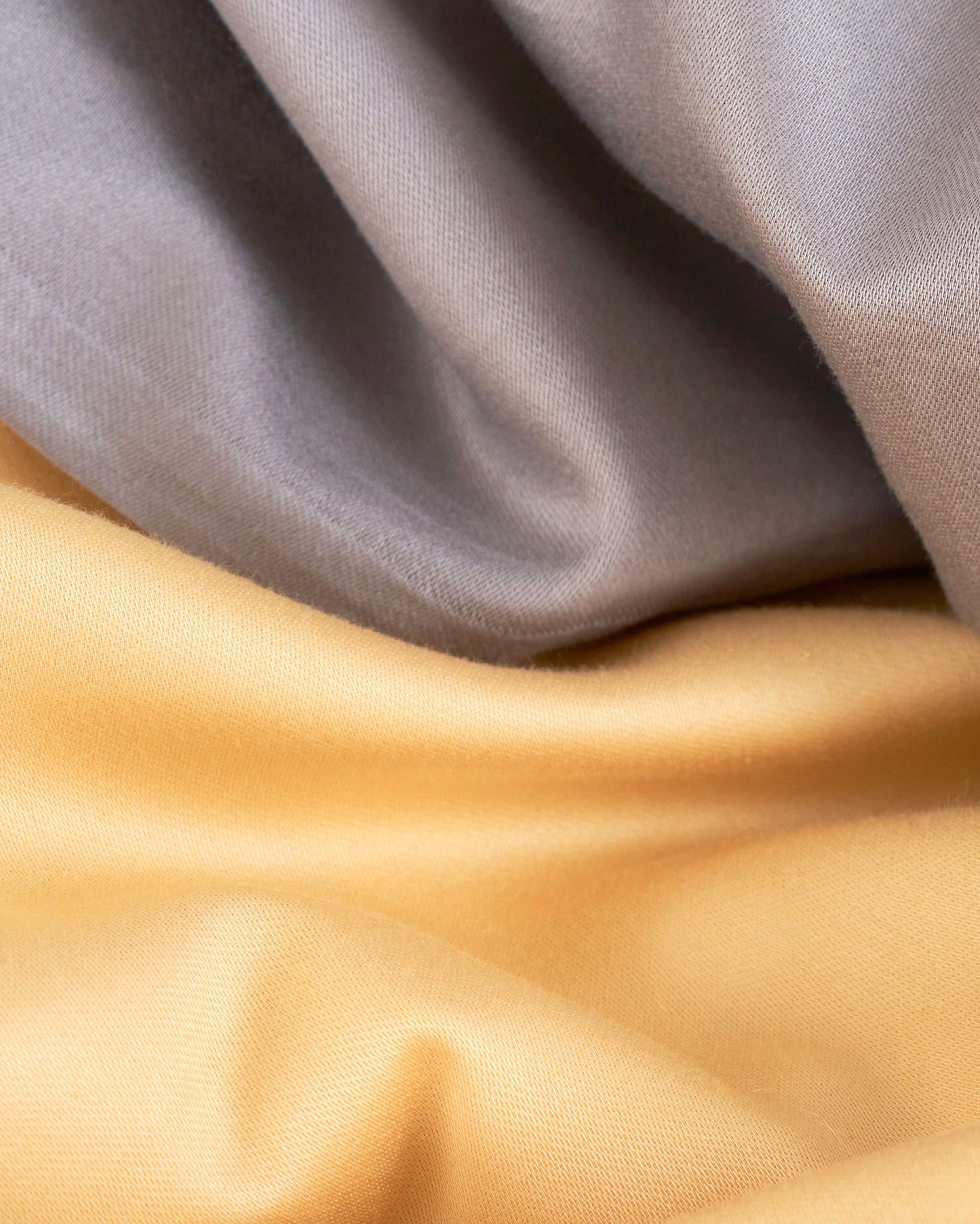 Reversible Sateen Duvet Cover - Gold & Dove Grey