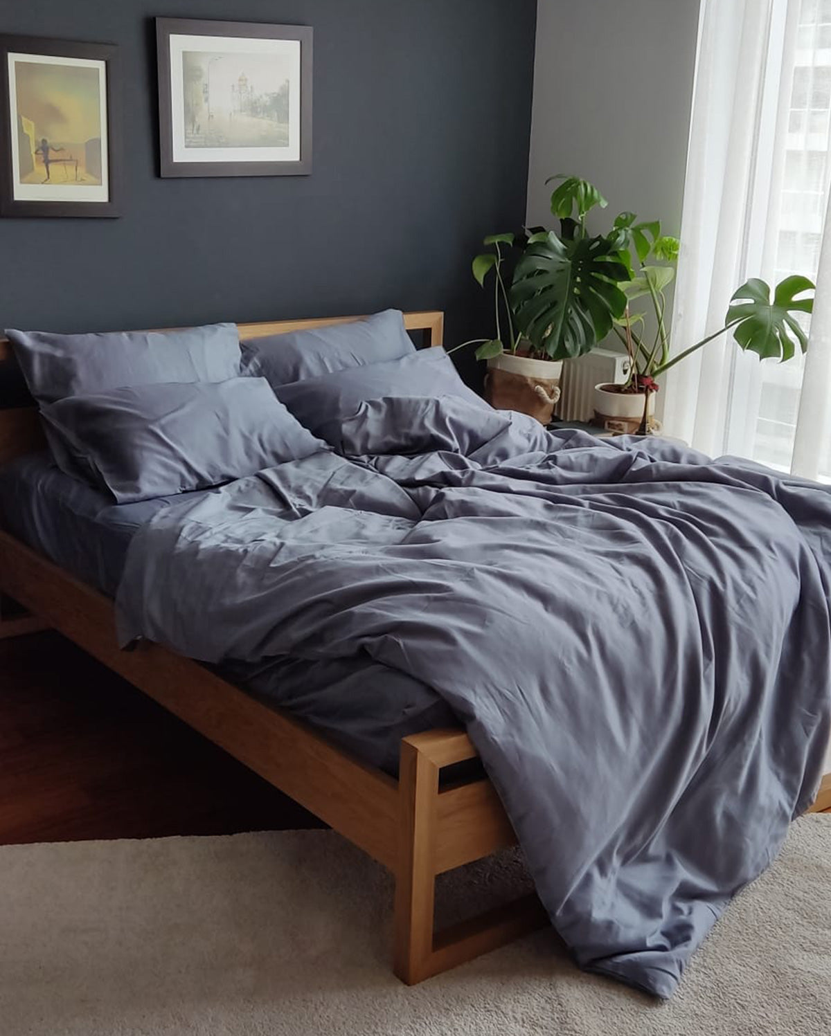 Classic Percale Duvet Cover - Dark Grey