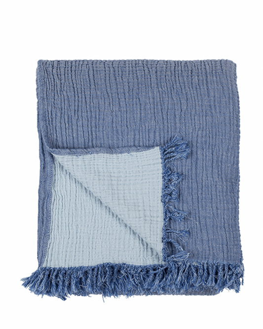 Cocoon Muslin Cotton Blanket- Indigo