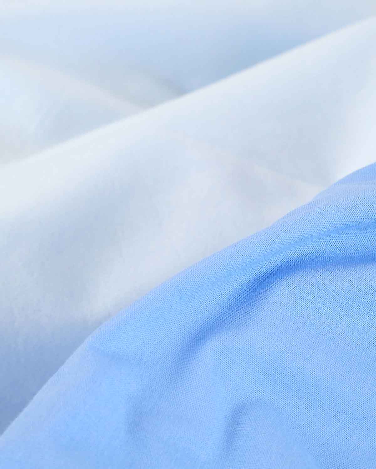 Reversible Percale Duvet Cover - Blue & Baby Blue