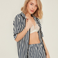 Cotton Woven Pyjama Set - Navy Blue