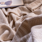 Cotton Desert Sand Blanket Set- White & Beige