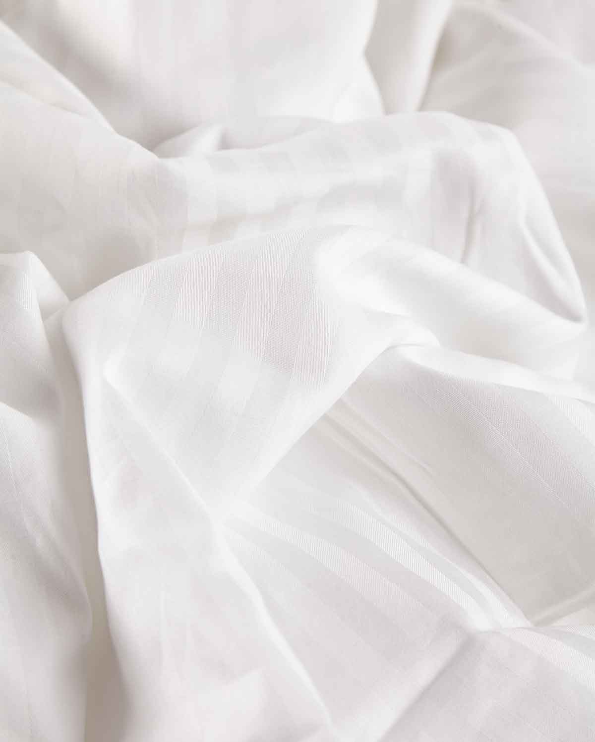 Sateen Stripe - Core Bedding Set - White