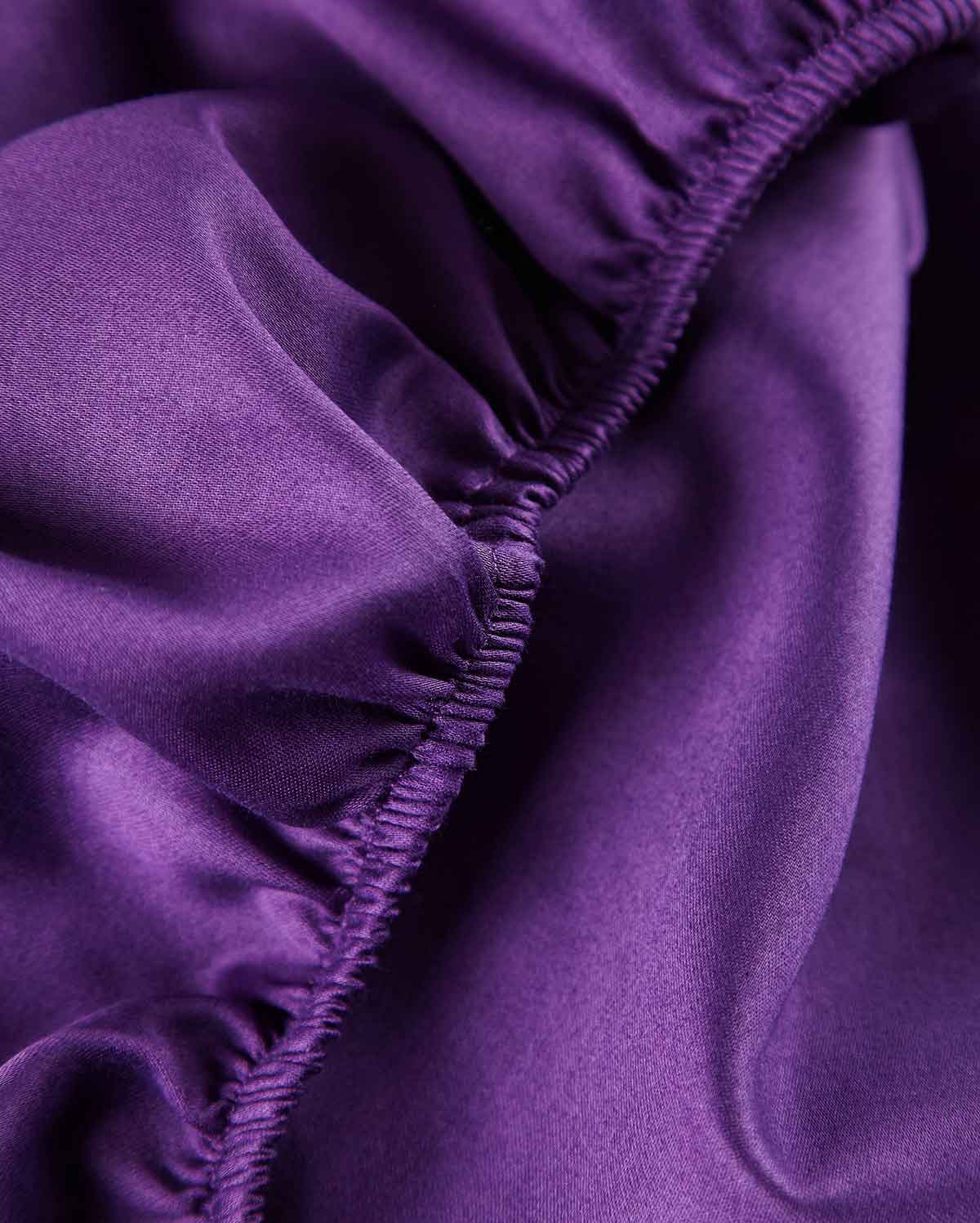 Lavish Sateen Fitted Sheet - Purple