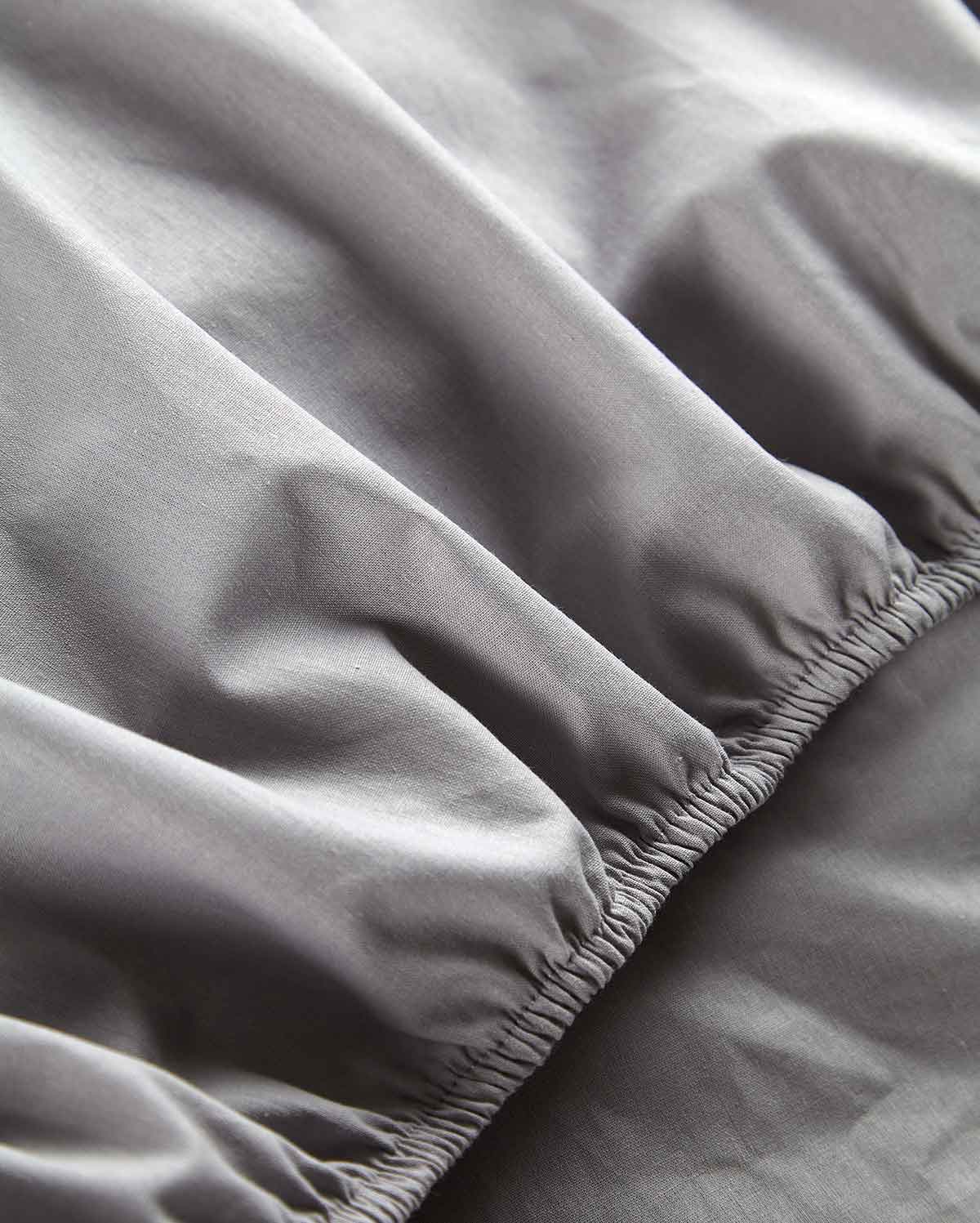 Lavish Sateen Fitted Sheet - Dark Grey