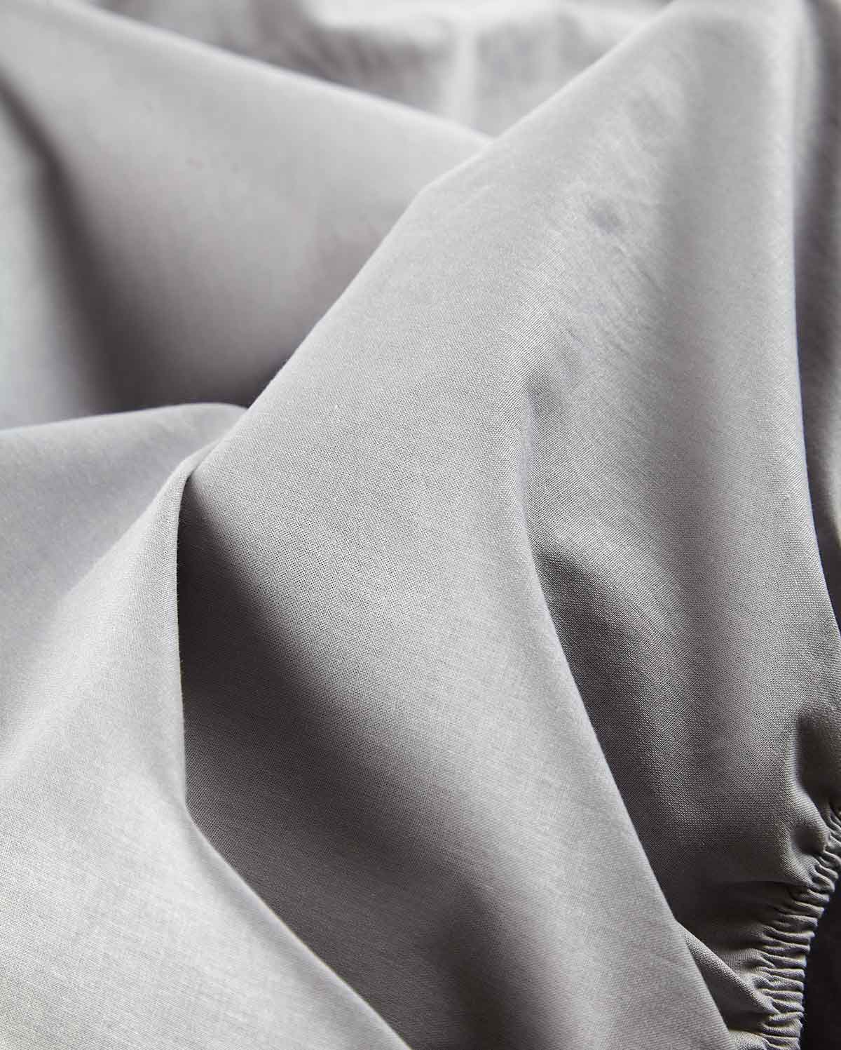 Lavish Sateen Fitted Sheet - Grey