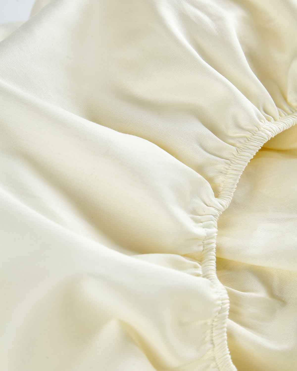 Lavish Sateen Fitted Sheet - Cream