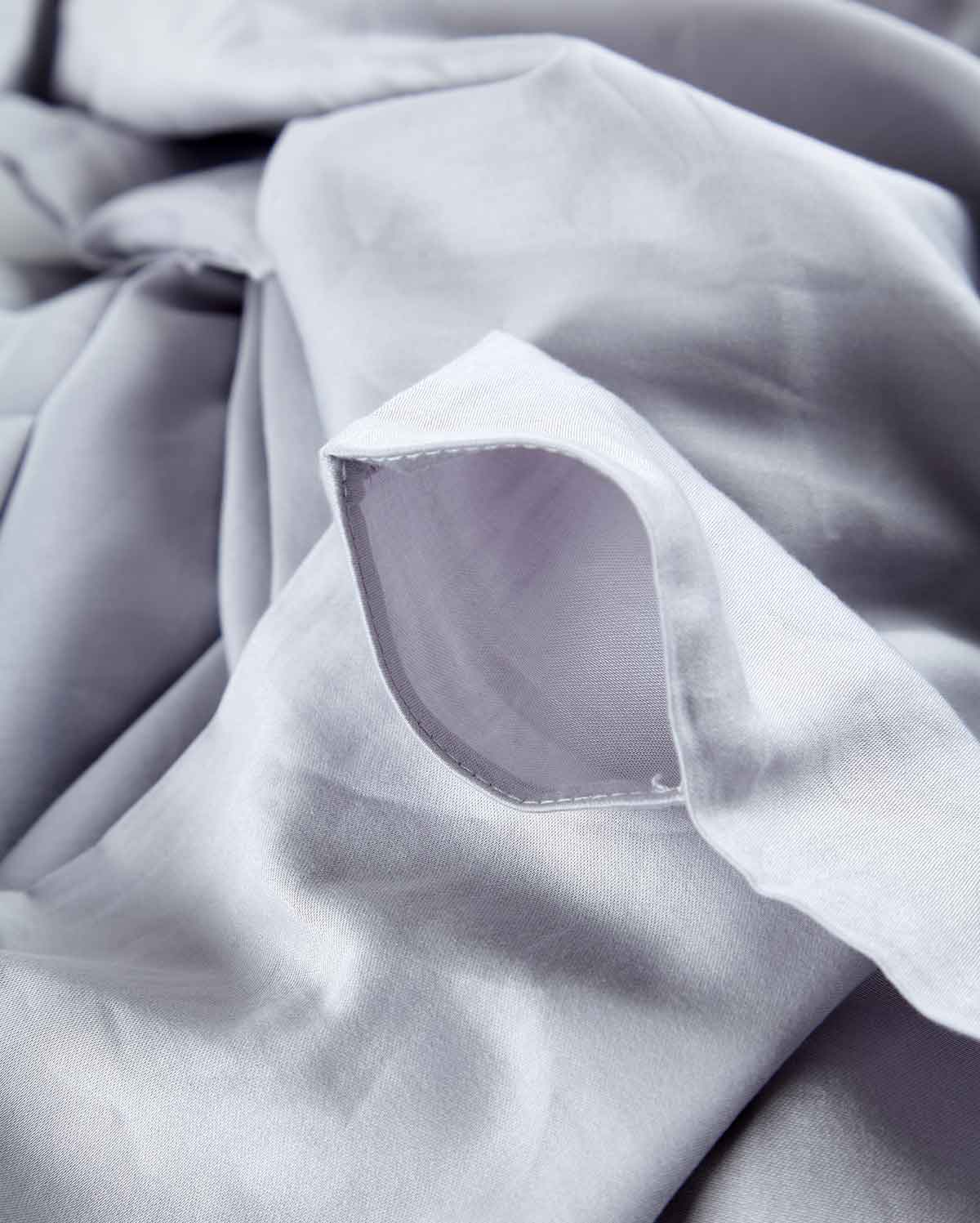 Lavish Sateen - Fitted Sheet Set - Grey