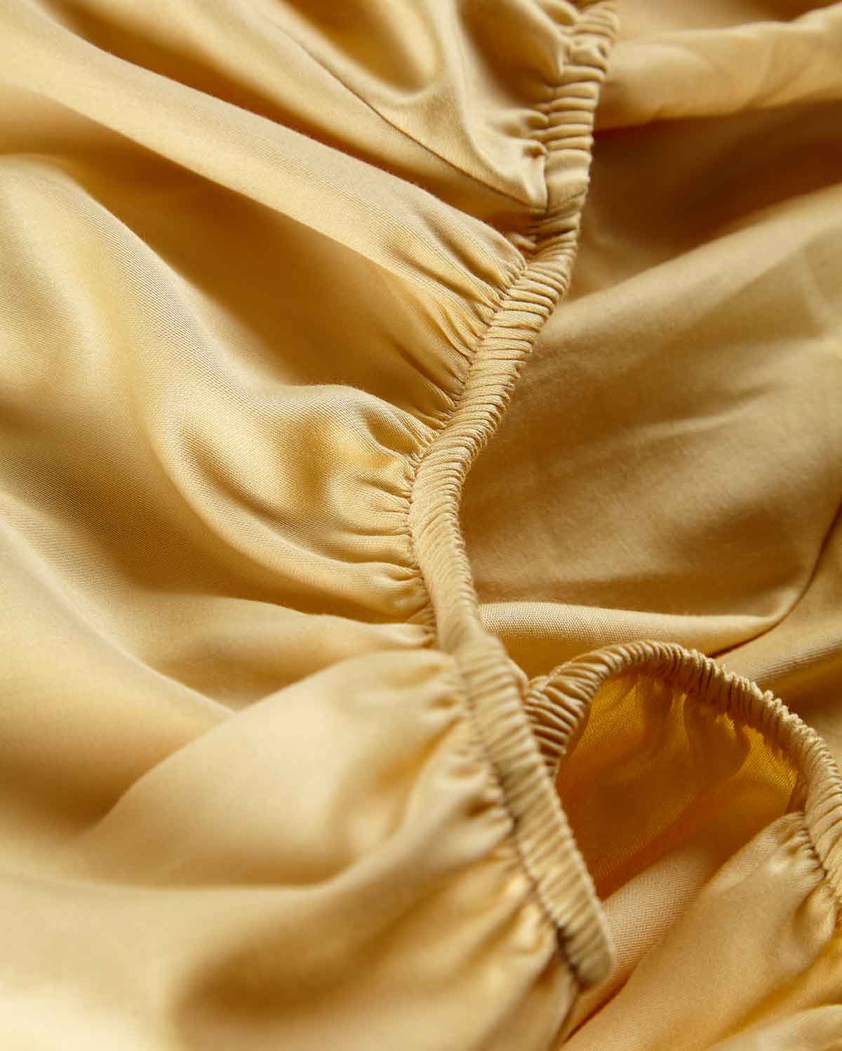 Lavish Sateen - Fitted Sheet Set - Gold