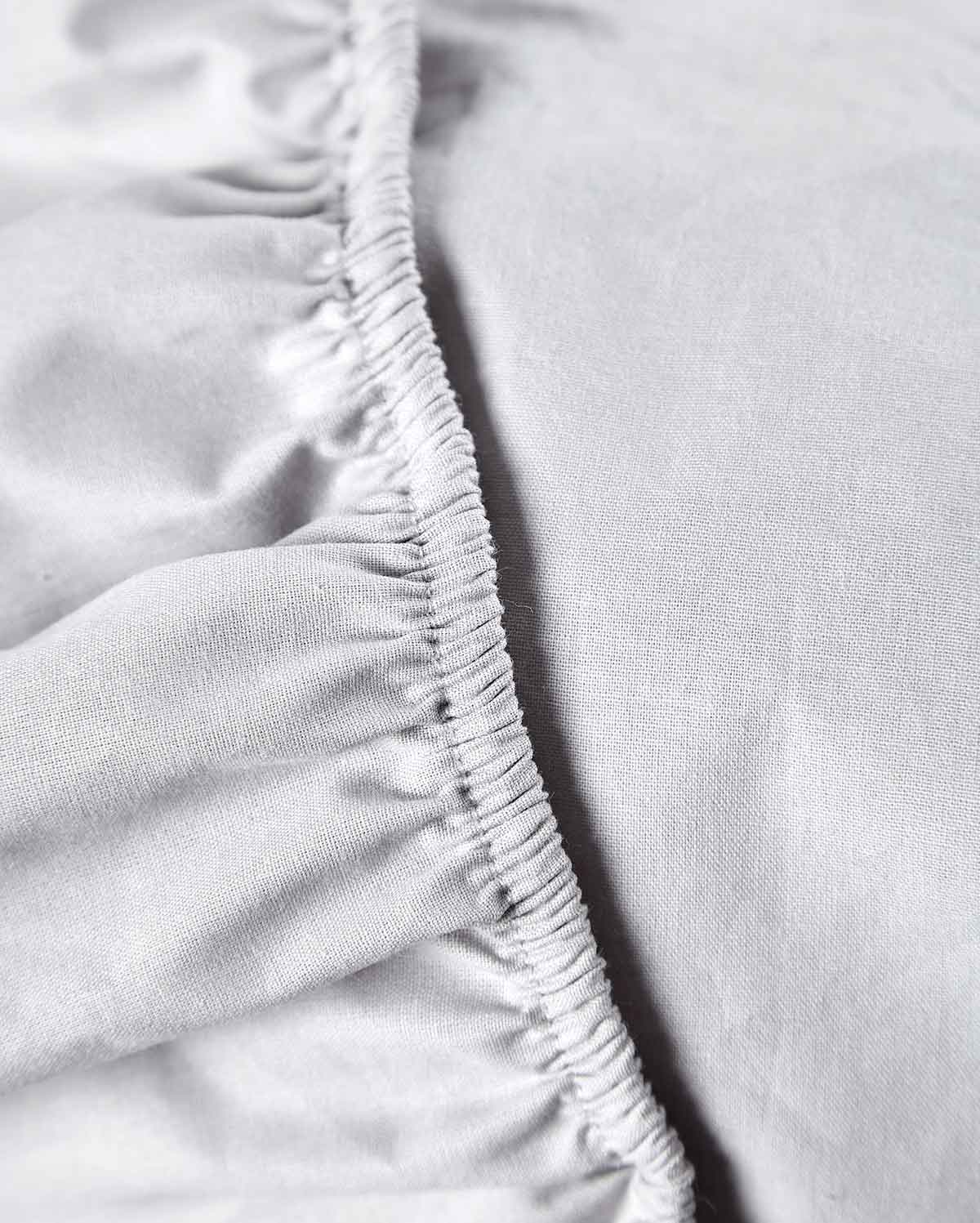 Classic Percale - Fitted Sheet Set - Grey