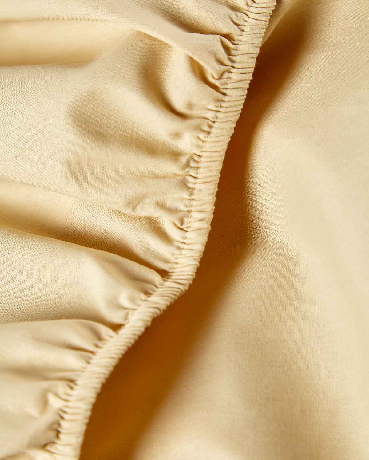 Classic Percale Fitted Sheet - Creme Brule