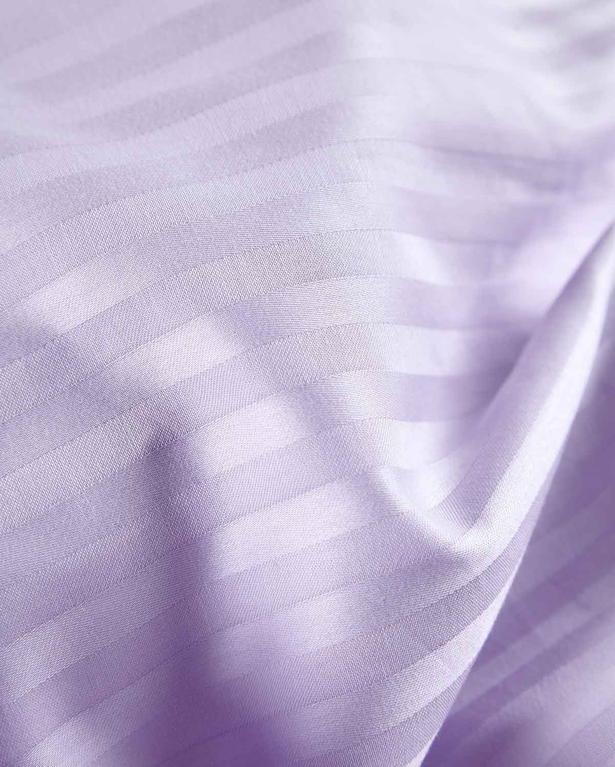 Sateen Stripe - Core Bedding Set - Lilac & Grey