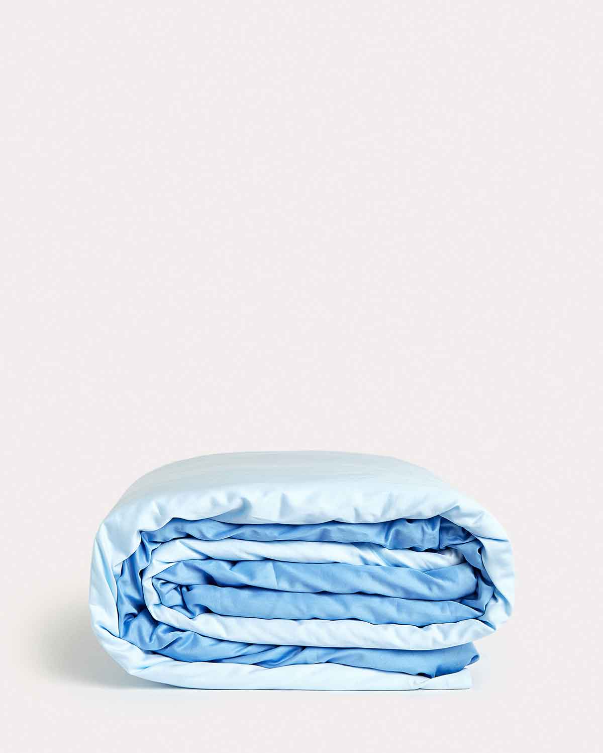 Reversible Percale Bedding Set - Blue & Baby Blue