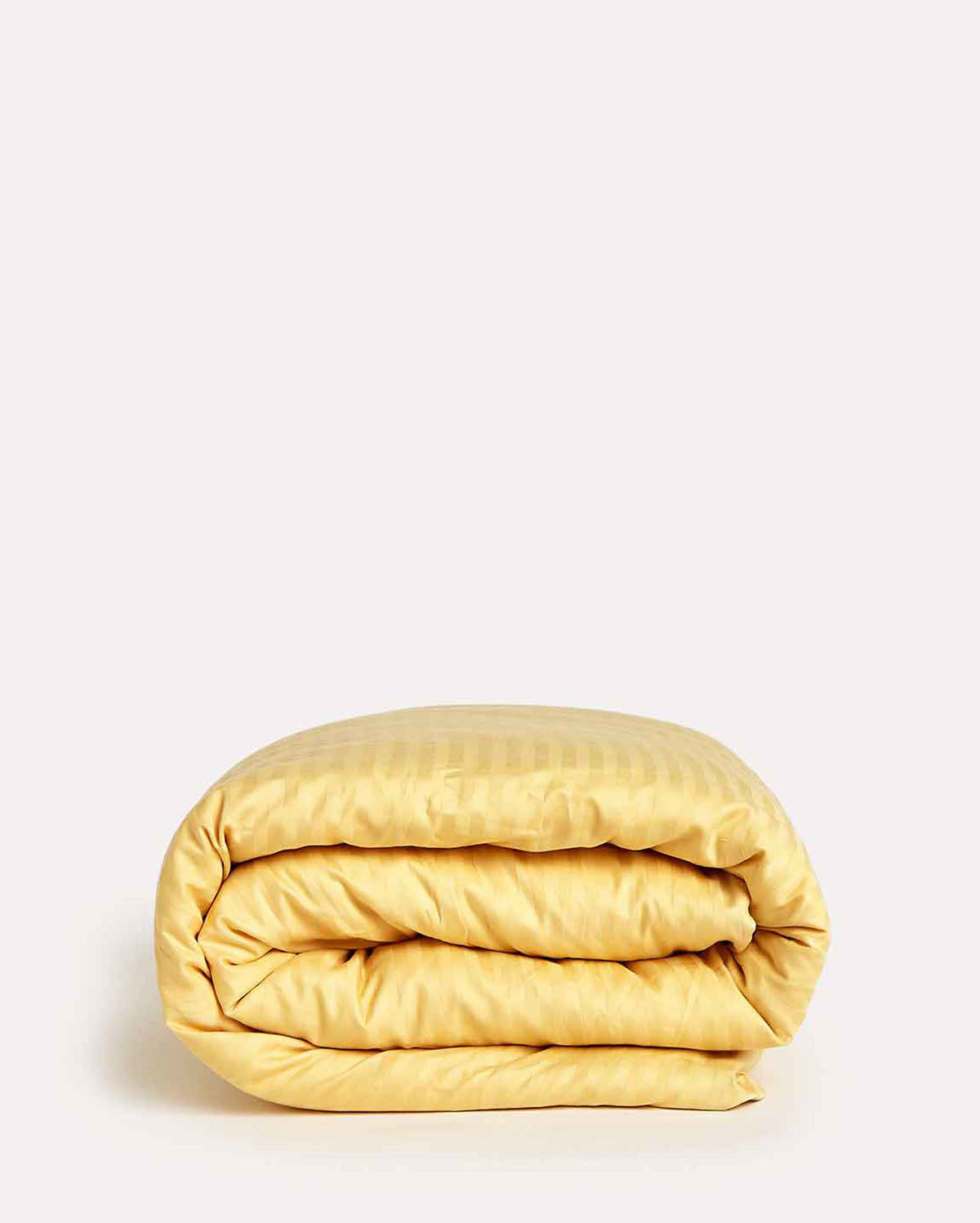 Sateen Stripe Duvet Cover - Gold