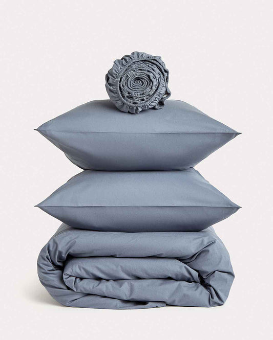 Classic Percale - Core Bedding Set - Dark Grey