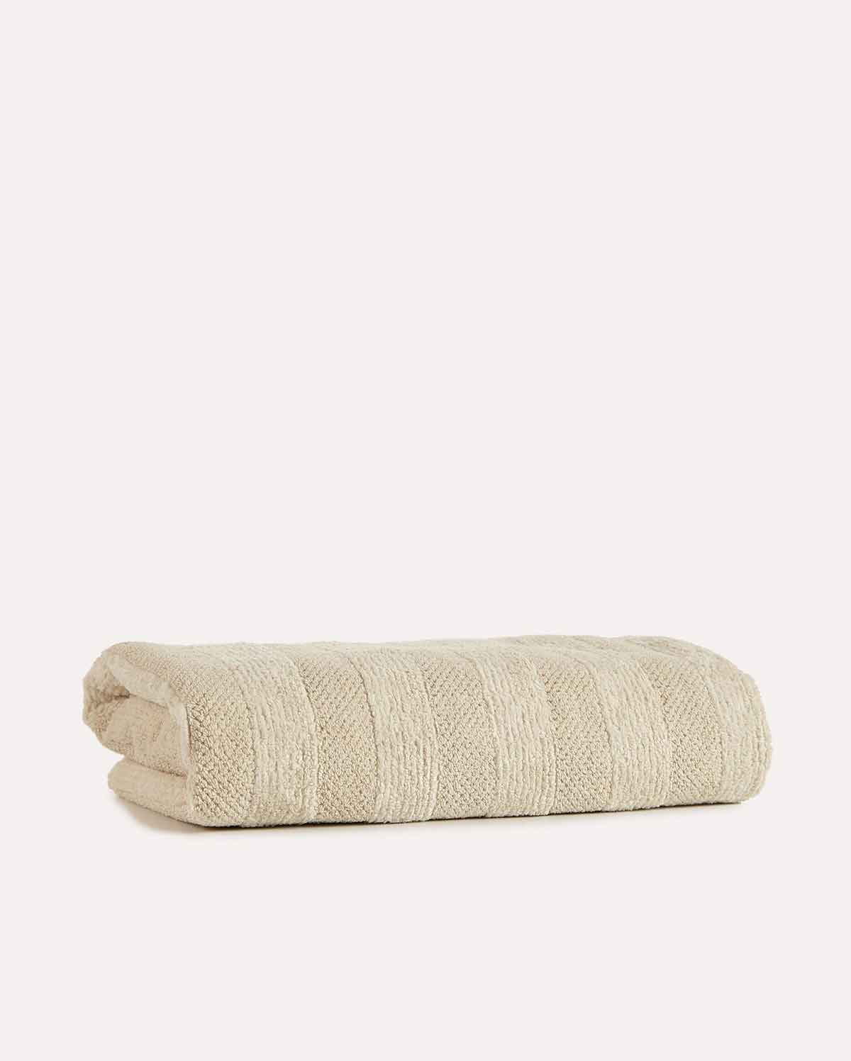 Cotton Velvet Towel Set - Custard Cream (2 Towels)