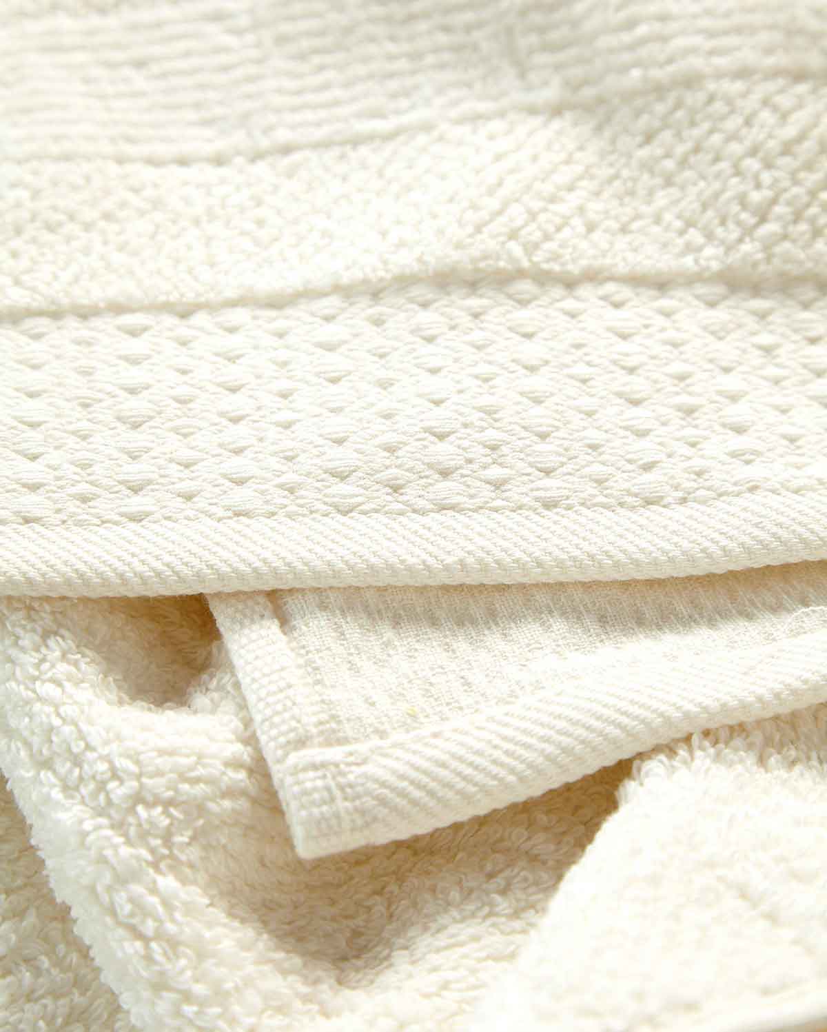 Cotton Velvet Towel Set - Cream (2 Towels)