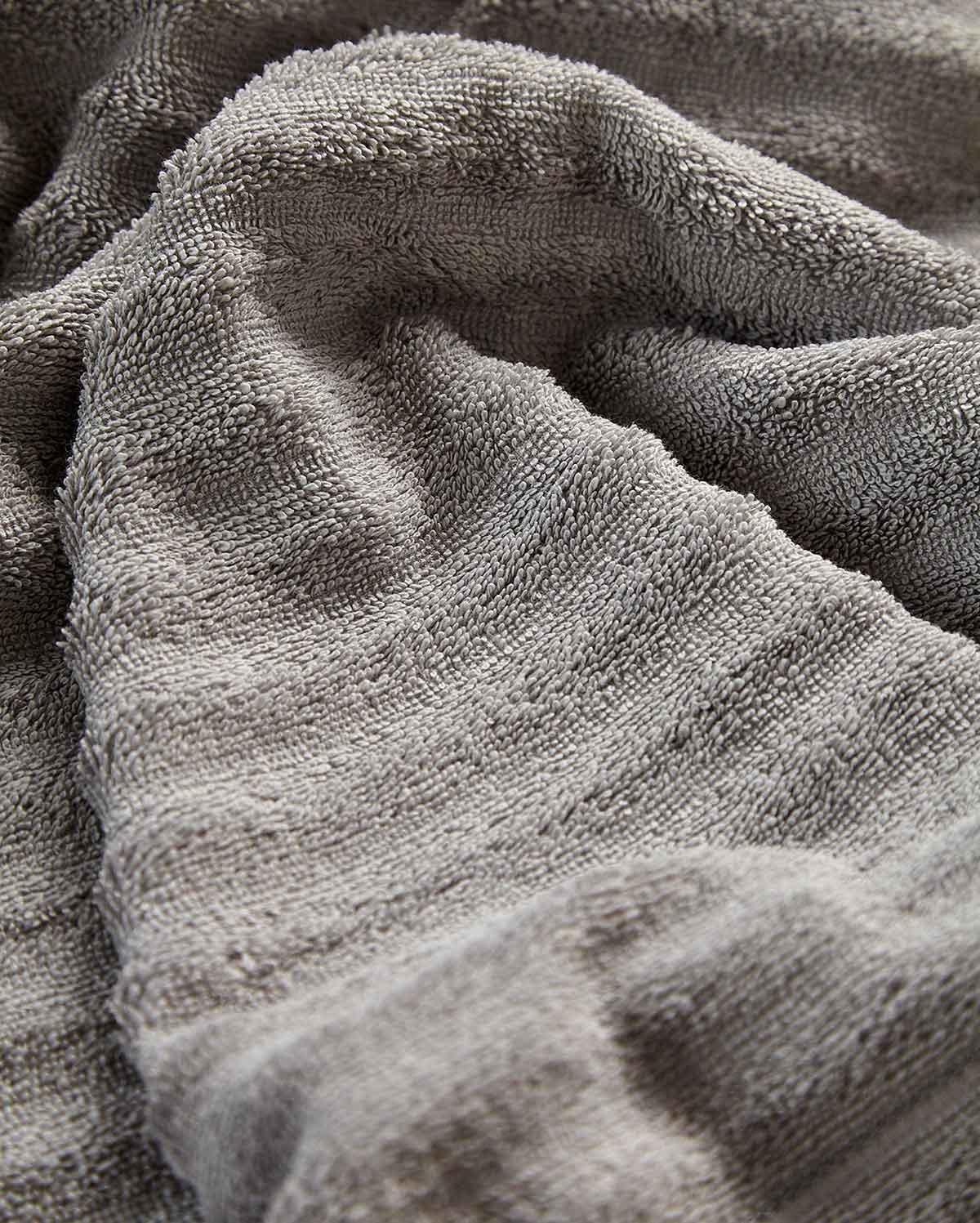 Cotton Ribbed Towel Set - Dark Grey (2 Towels)