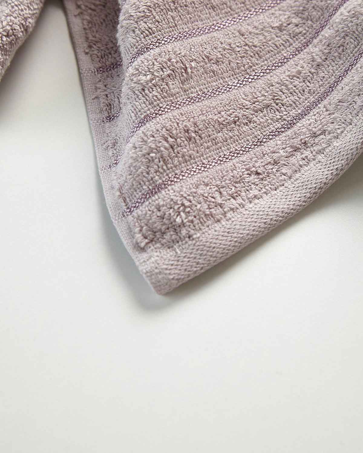 Cotton Ribbed Towel Set - Lilac (2 Towels)