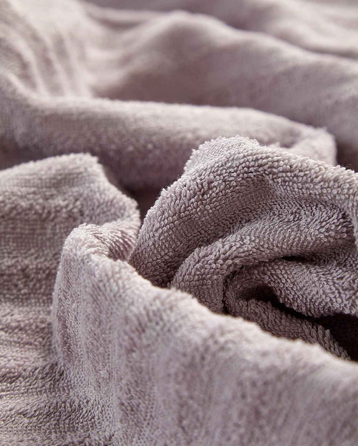 Cotton Ribbed Towel Set - Lilac (2 Towels)