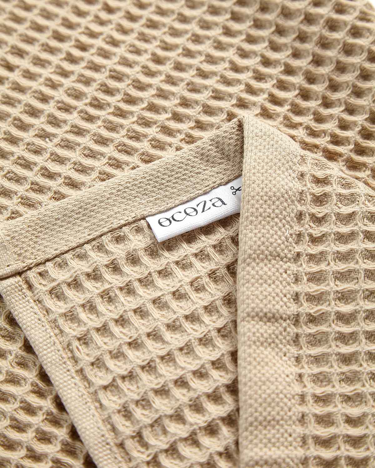 Cotton Waffle Towel - Beige (2 Towels)